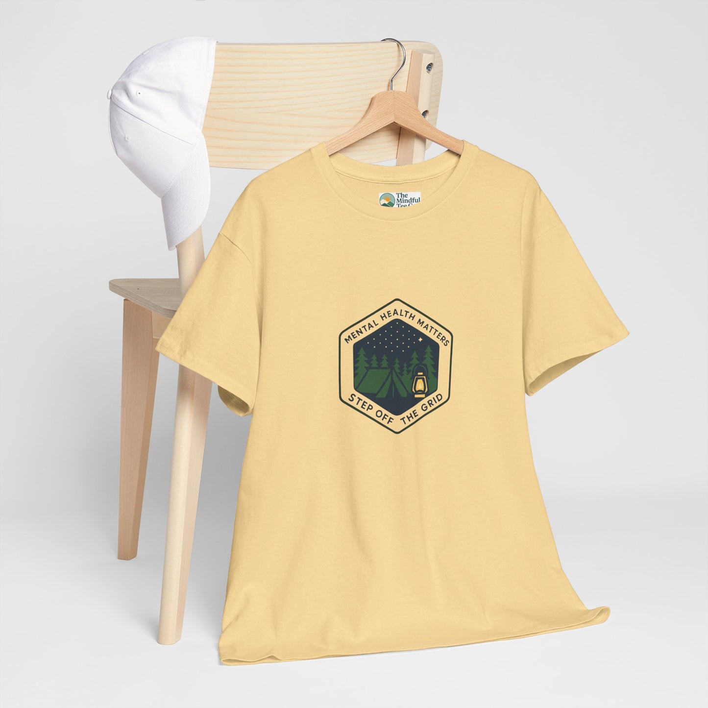 Step Off the Grid T-Shirt – Mental Health Matters Camping Tee