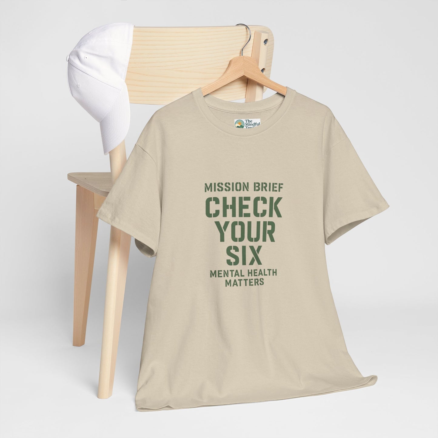 Mission Brief: Check Your Six T-Shirt - Military Mental Health Awareness  Tee