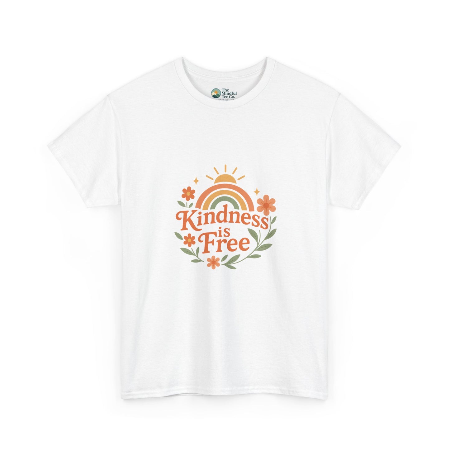 Kindness Is Free T-Shirt – Rainbow Positivity Tee