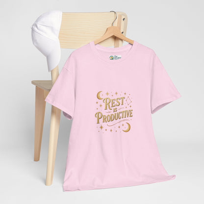 Rest Is Productive T-Shirt – Celestial Self-Care Tee
