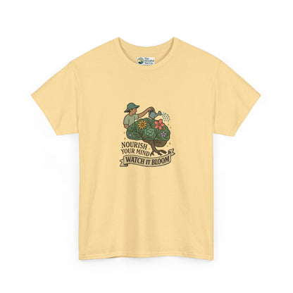 Nourish Your Mind Watch It Bloom T-Shirt – Mental Health & Self-Care Tee